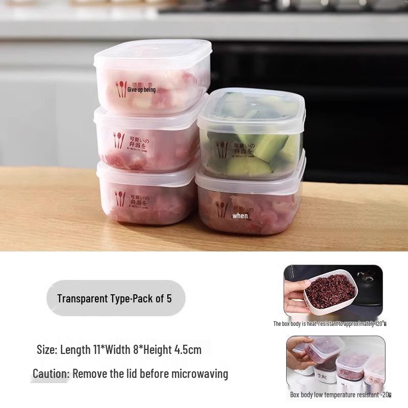 

Прозрачный прямоугольный пластиковый контейнер для хранения с крышкой для холодильника, герметичный, пищевой