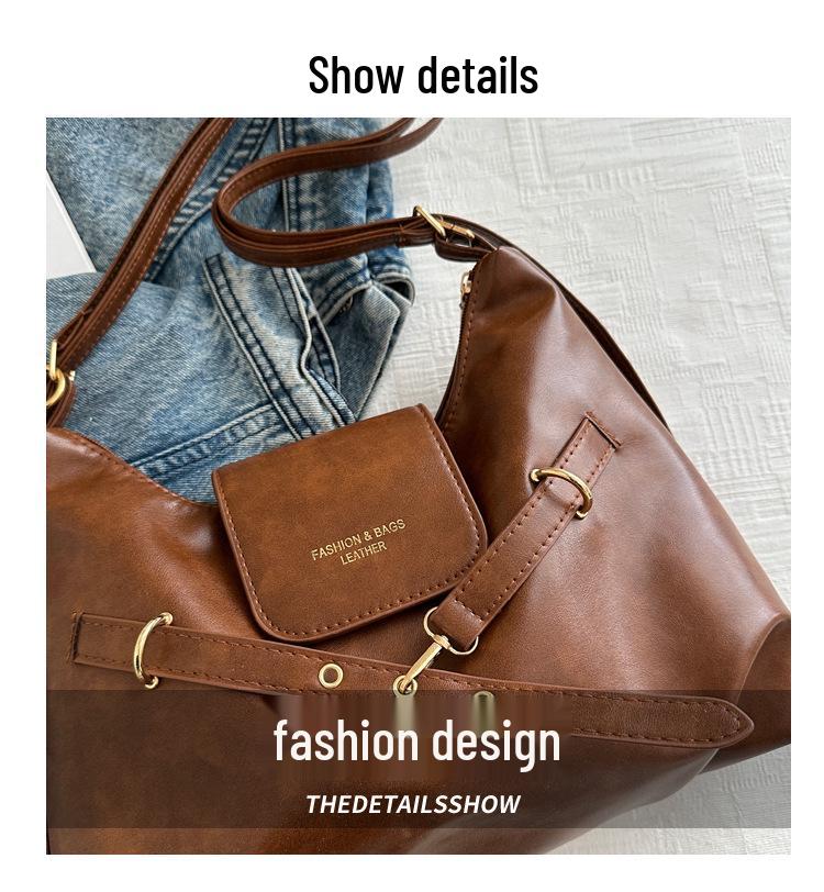 Meilaid Women's Large Capacity Backpack & Tote - 2024 Autumn Collection, Casual Double Shoulder Bag for Commuting