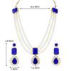 Gold Plated Kundan Long Necklace Earring Indian Traditional Jewellery Set for Women & Girls