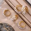 Simple Luxury Pearl & Zircon Titanium Ring with Japanese-Korean Style - Trendy and Versatile Design