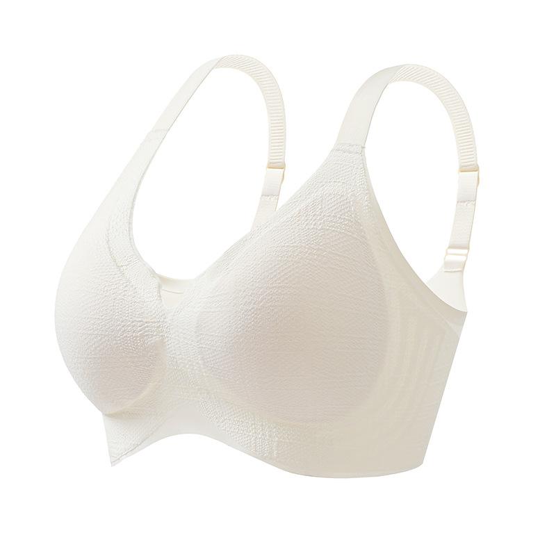 

Безслідна літня тонка білизна для вагітних жінок великого розміру жіноча білизна збирається без сталевого кільця, щоб закрити груди анти-бюстгальтер 110B шампанського