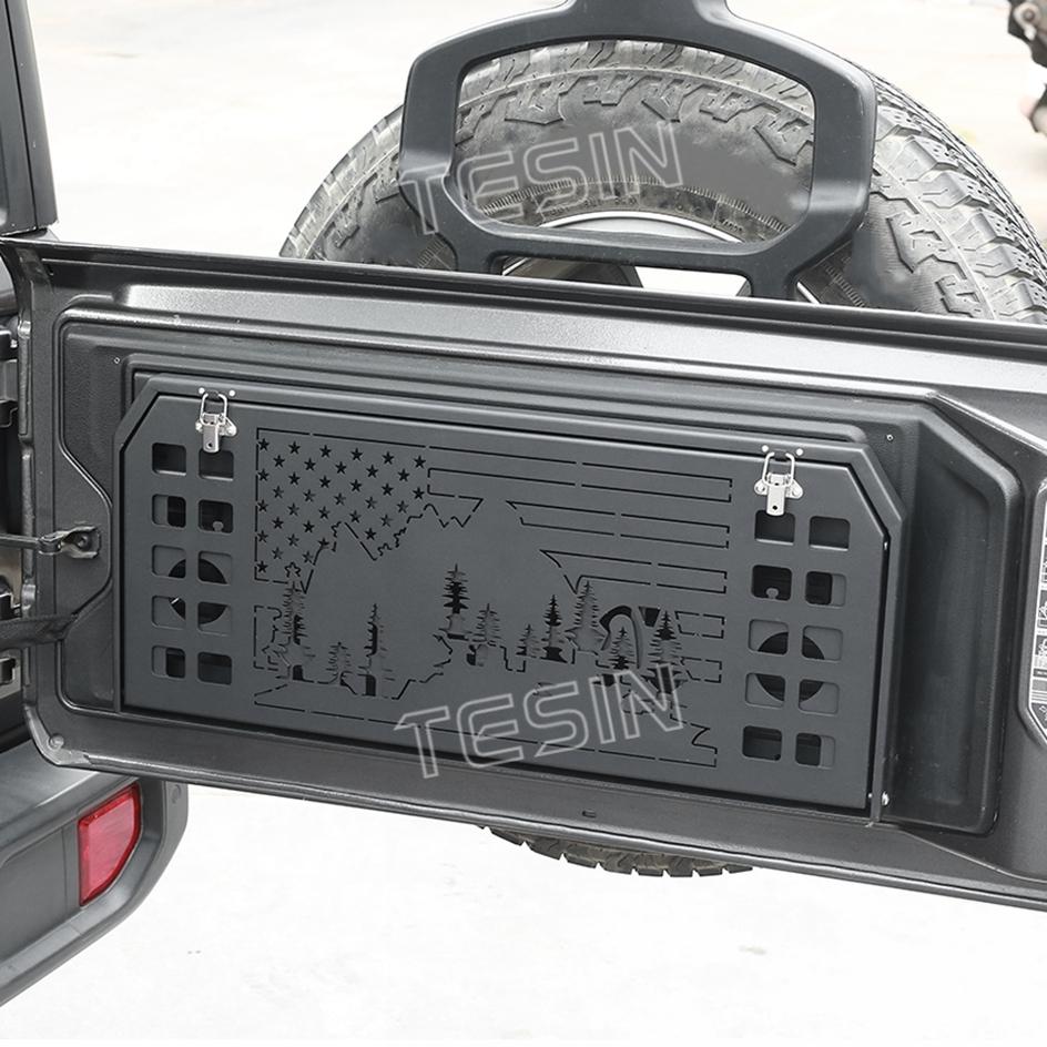 TESIN Car Tailgate Table Rear Door Foldable Shelf Cargo Luggage Storage Rack for Jeep Wrangler JK JL 2007-2022 2023 Accessories
