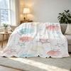 Lightweight Warm Flannel Blanket, Soft Star Pattern Cozy Throw for Bedroom, Living Room, Windowsill, Ideal Christmas & Halloween Home Decor Gift