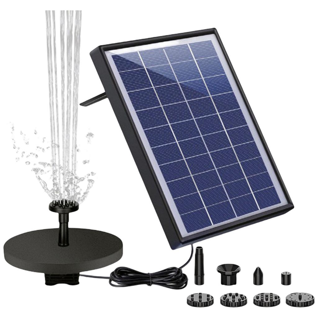 Kits de Pompe de Fontaine à Énergie Solaire 1,5W/5W Pour Bassins de Jardin Extérieurs Avec Hauteur de Jets Réglable Multiples Buses