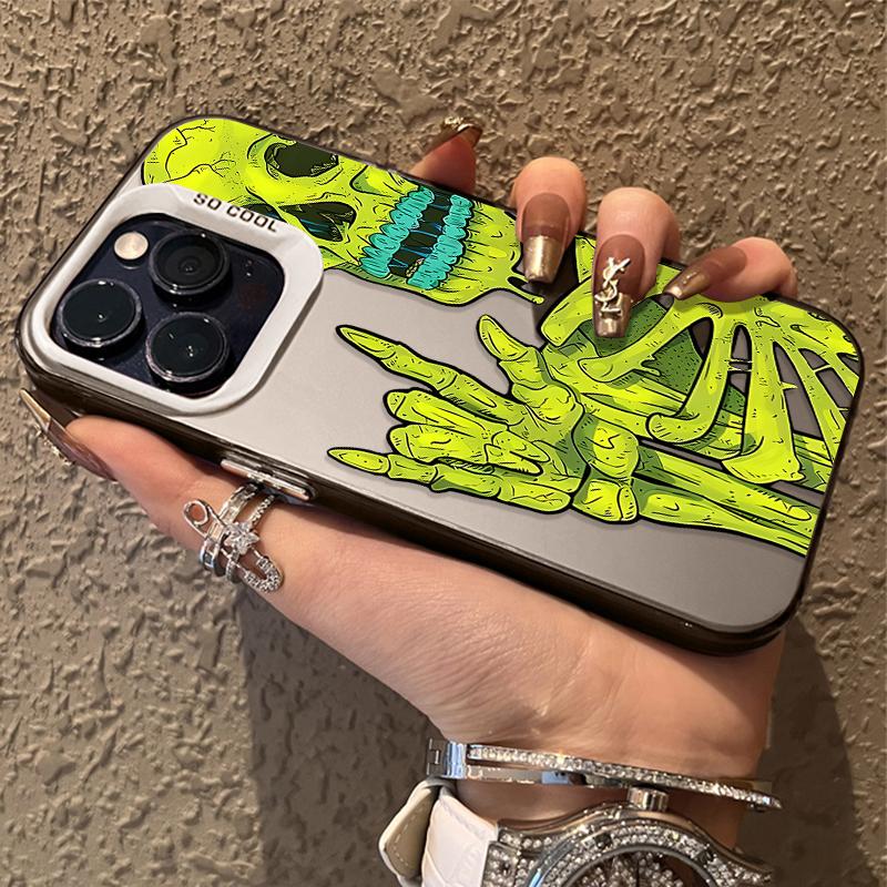 Rózsaszín Zöld Koponya Telefontok Xiaomi POCO X7 X6 X5 X3 NFC F7 Ultra F6 F5 Pro F4 F3 GT M5S C65 C75 M3 M4 M5S M6 Pro 4G 5G-hez Tok