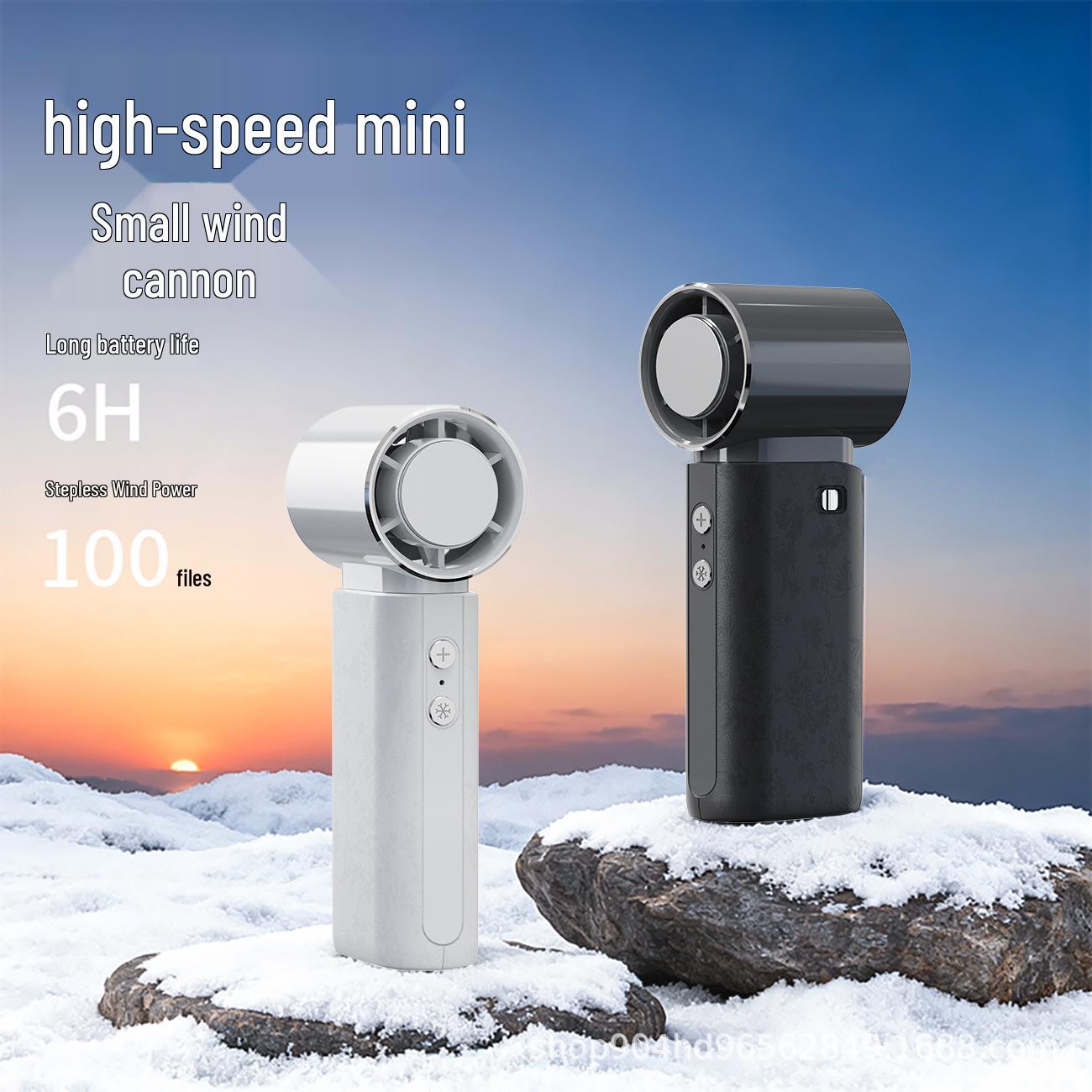 

High-Speed Turbo Handheld Fan with 100 Speeds, Digital Display, Long Battery Life, Portable Design for Travel and Cooling. Black Digital Display Edition