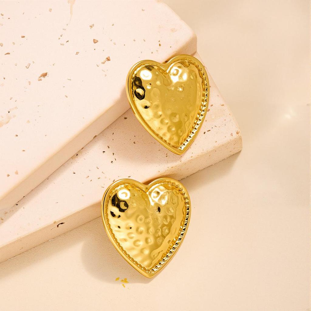 Geometric Irregular 18k Gold Titanium Steel Earrings for Women