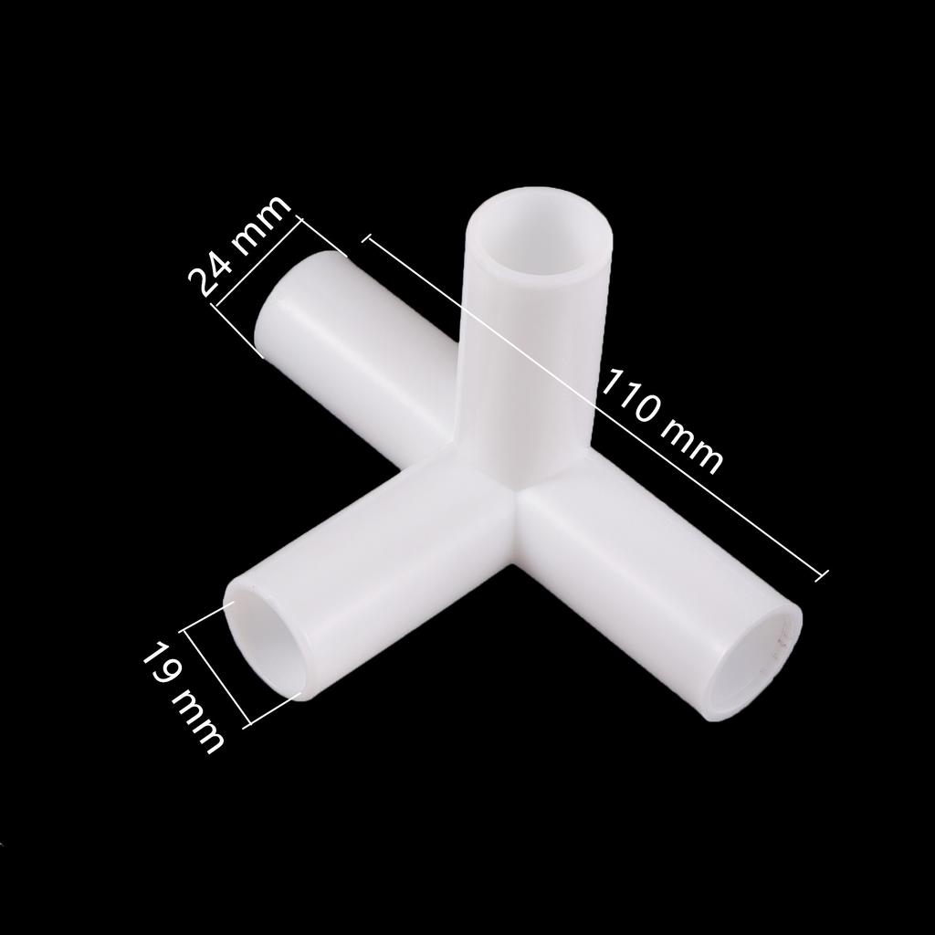 5 Pcs Inner diameter 19mm PVC Straight Connector Joint 60/90/120/135 Degree Tee Connector Pipe Fitting DIY Tent Fixed Fittings