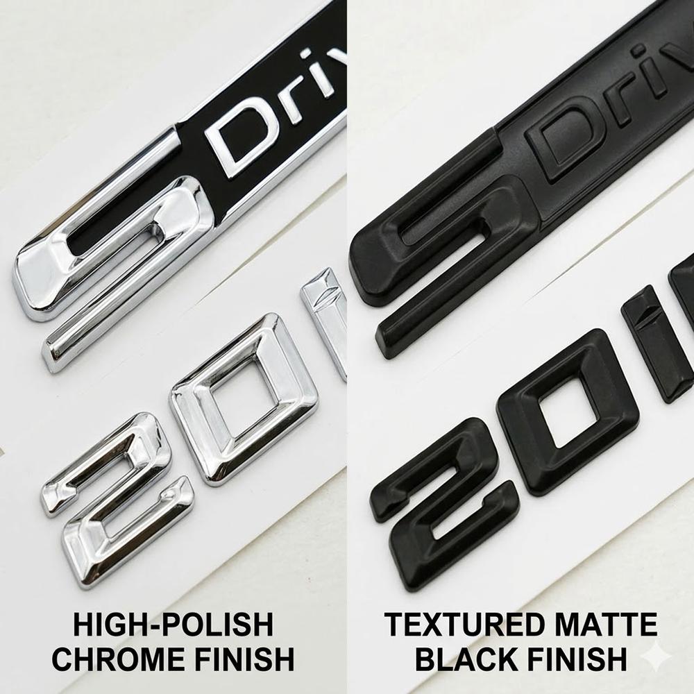 3D ABS Auto Styling Logo sDrive 20i 20d Emblem Abzeichen Aufkleber Für BMW X1 X2 X3 Z4 Kofferraum Kotflügel Aufkleber Glänzend Schwarz Silber Zubehör