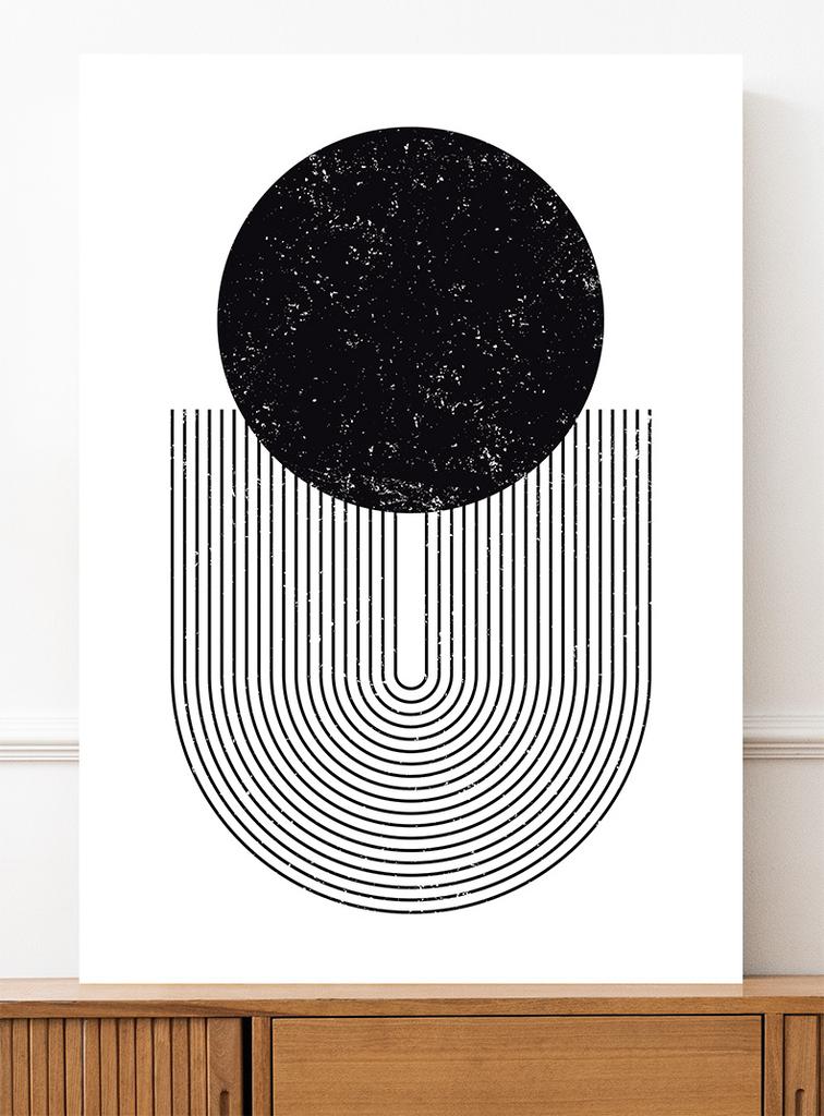 Plakat czarna abstrakcja geometria