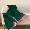 Soft Flannel Blanket, Bordered Original Illustration Series – Cozy Fleece for Home Relax, Sofa Napping, Halloween & Christmas Use