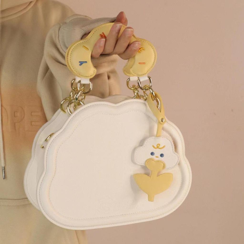 Niche 2025 Cute Cream Cloud Shoulder Bag - Simple & Versatile for Women