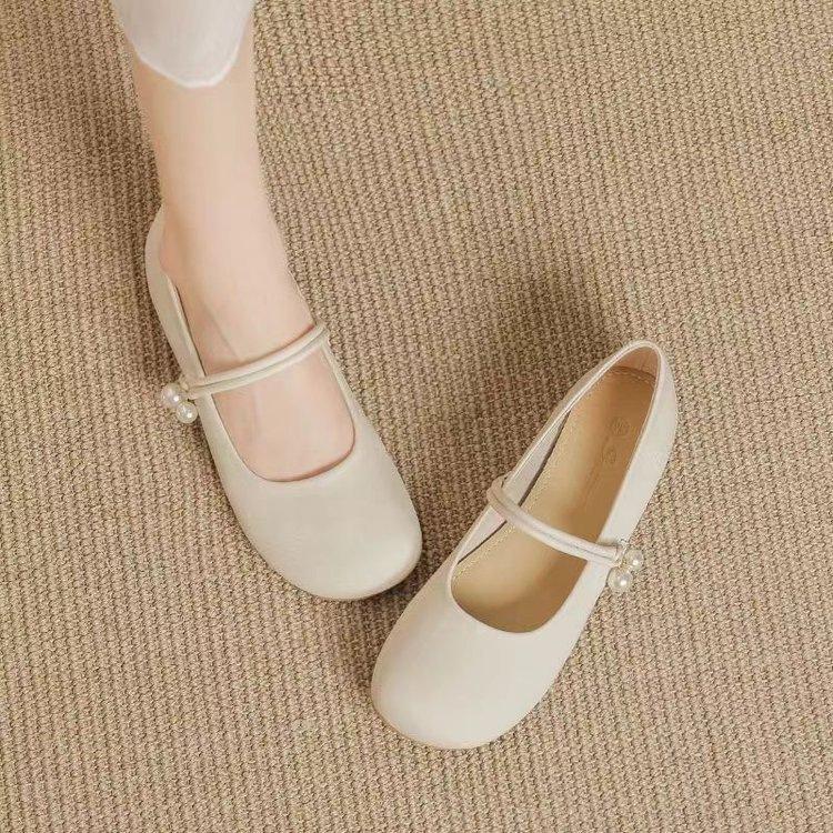 

Cheongsam shoes flat single shoes women s 2025 new light-colored Mary Jane shoes bridesmaids new Chinese evening breeze gentle shoes 40