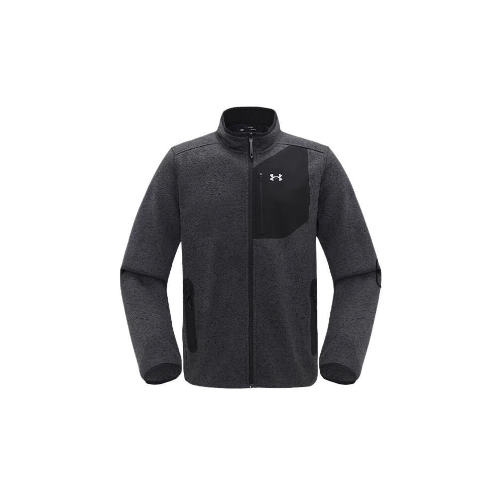 Under Armour FW/AW24 Regular Series Hiking Walking Stand Collar Zip Long Sleeve Jacket Men Jackets Carbon-Gray 14412268-0057
