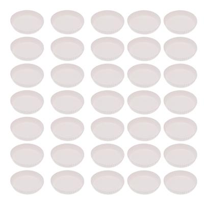 100Pcs Disposable Paper Cup Lids Safe Material Disposable Cup Covers for Coffee Tea Juice Bars Restaurants Cafes