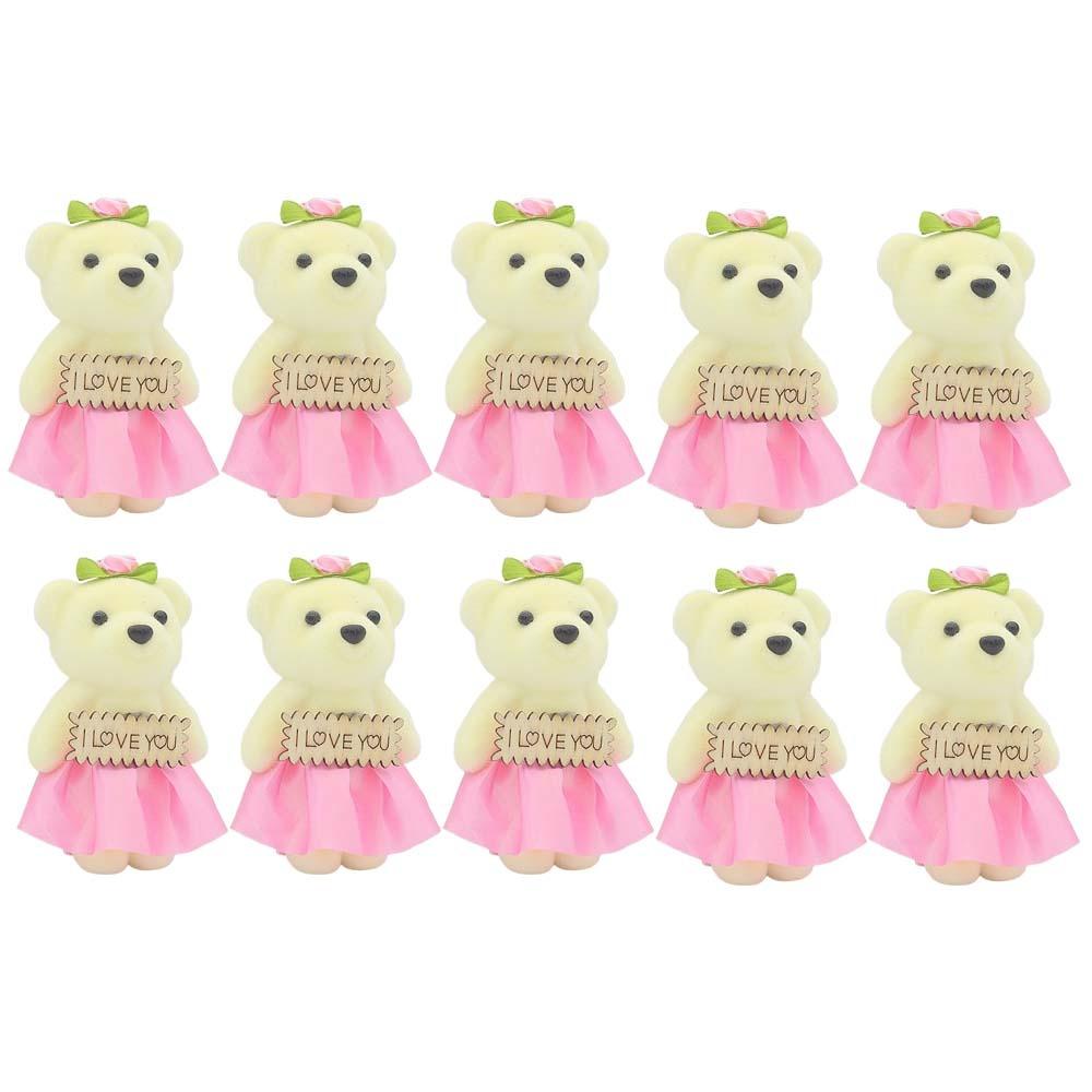 10 adet/takım Peluş Bebek Ayı Peluş Köpük Oyuncaklar Köpük Ayı Karikatür Buket Bebek Sevgililer Günü