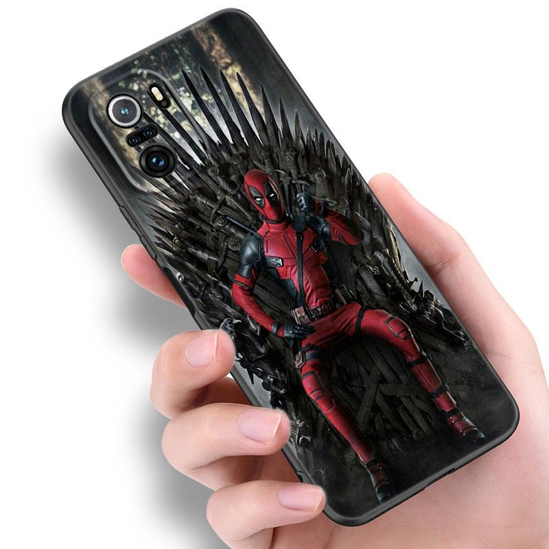 Cool Deadpool Black Silicone Phone Case For Xiaomi POCO X3 X4 NFC F5 M3 M4 M6 X5 X6 Pro F3 F4 GT 5G C55 C65 M5