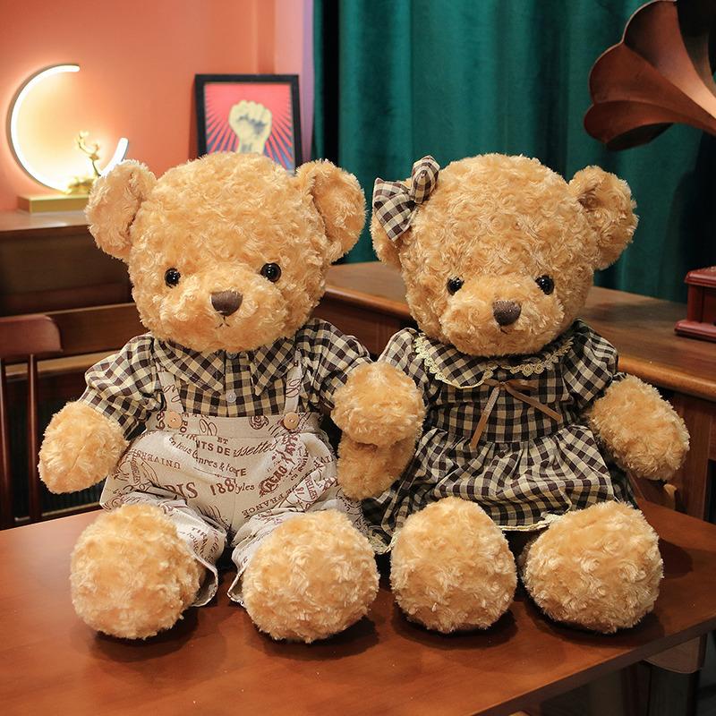 Cute Couple Bear A Pair Of Dolls Plush Teddy Bear Hug Bear Doll Girlfriend Wedding Doll