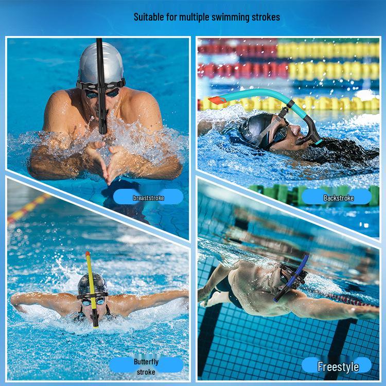 Silicone Swim Goggles & Semi-Dry Snorkel Set for Training and Free Diving