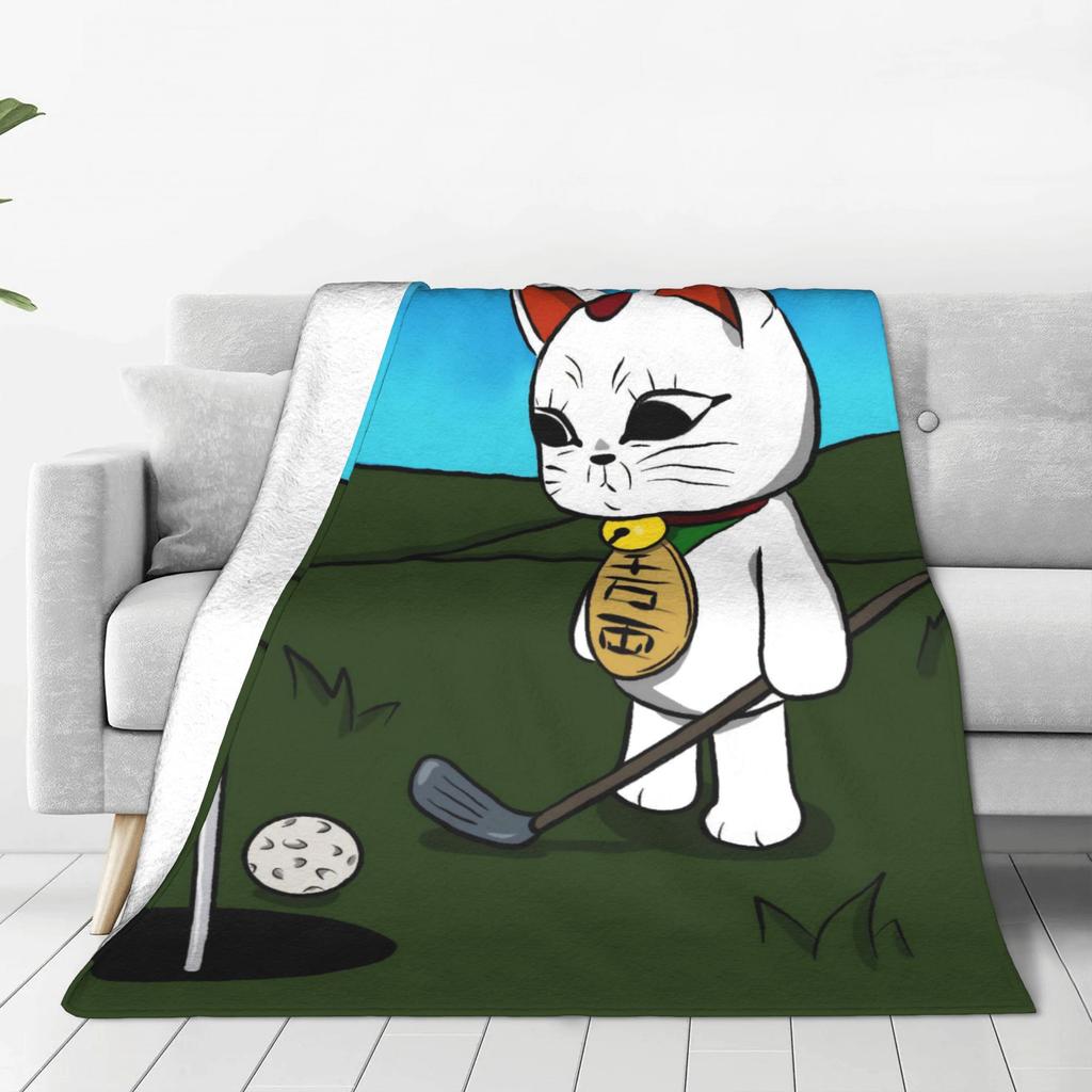 Turbo Granny Cat Flannel Blankets Winter Soft Warm Throw Blanket for Girls Boys Bedroom Graphic Bedspread Sofa Bed Cover