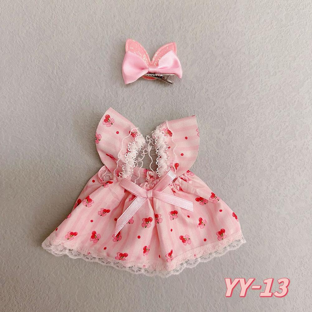 20CM Cotton Doll Rompers Cartoon Plush Doll Replacement Outfit Playing House Accessories Mini Clothes