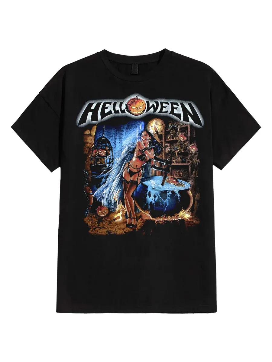 

Men s Helloween Graphic T-Shirt, 100% Cotton Crew Neck Short Sleeve Tee, Casual Summer Top for Daily Wear and Gift M