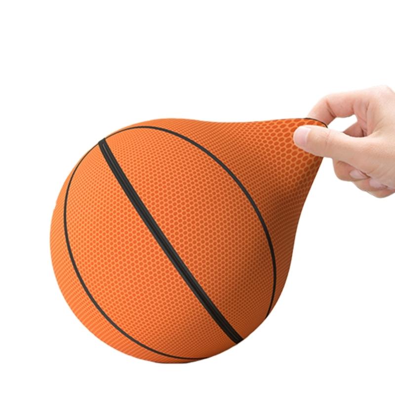 Pallone da Basket in Schiuma Silenzioso da Interno Morbido Spremillabile Sportivo Pallone da Basket Silenzioso Giocattolo a Forma di Palla per Sport da Interno