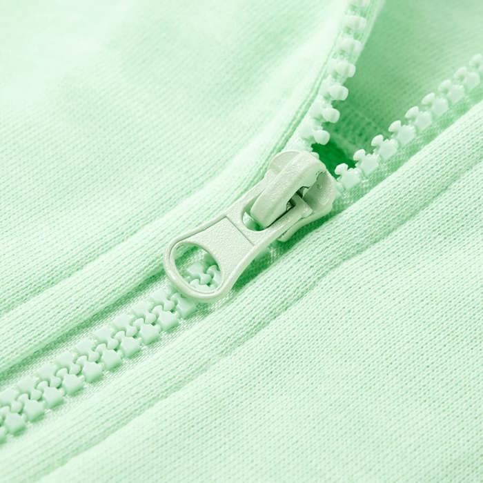 Sweat-shirt à capuche et fermeture éclair pour enfants vert vif 92/104/116/128/140