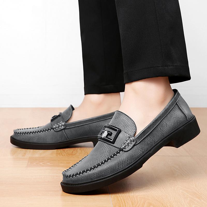 Soft Bottom Moccasins Male Walking Shoes Classic High Quality Loafers Non Slip Office Flats Men Genuine Leather Casual Shoes