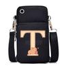 Lightweight Multifunctional Oblique Span Bag Fashion Kapibara Letter Print Black Change Bag Casual Shoulder Bag