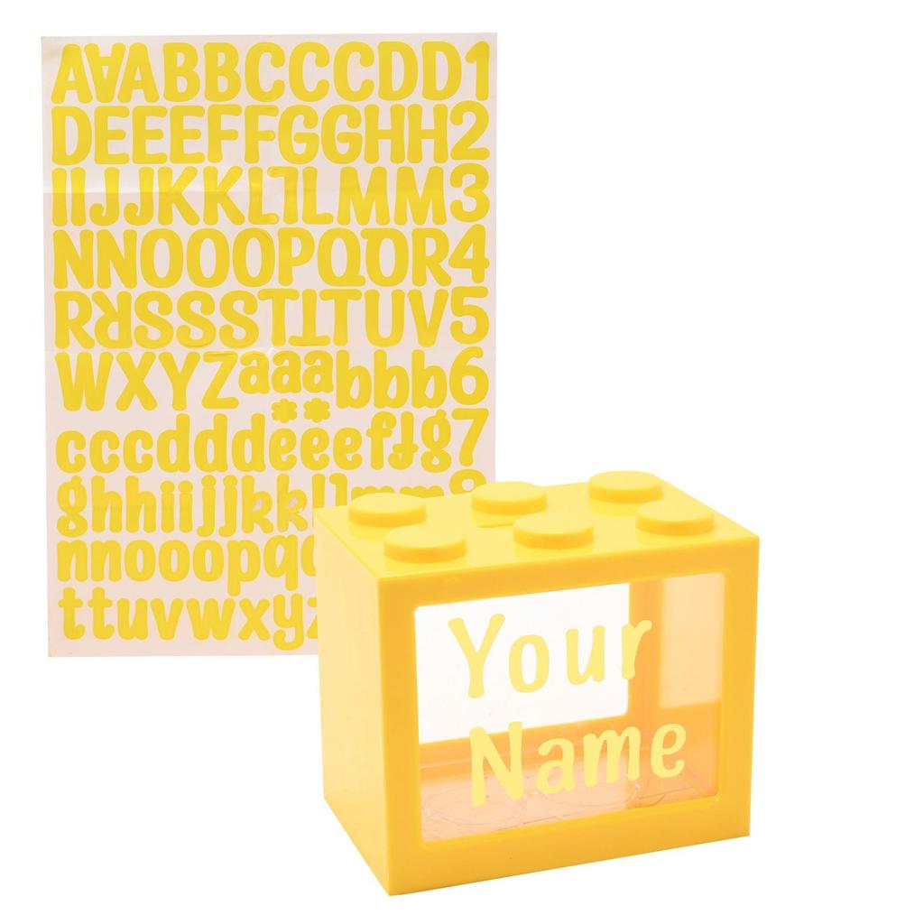 Celebrations Bank Blox Personalisable Alphabet Money Pot Set