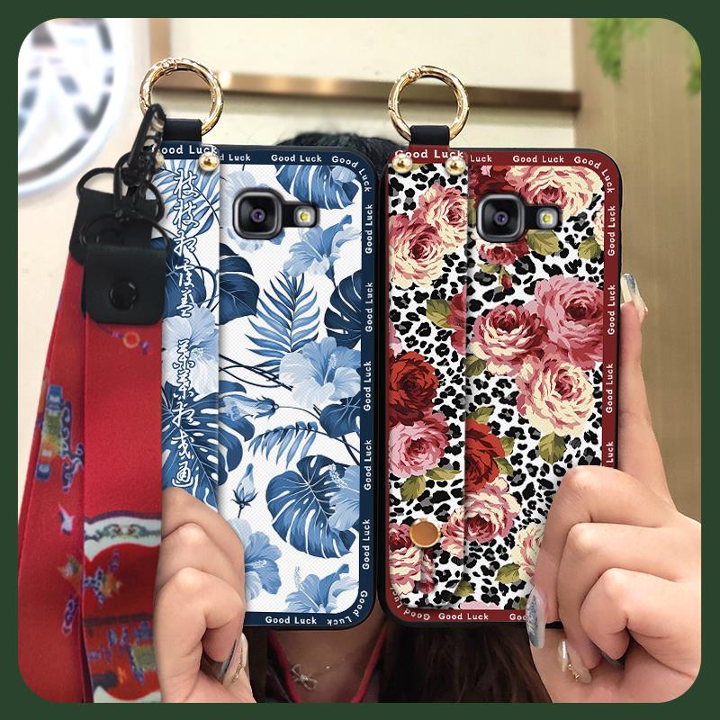 Wristband Silicone Phone Case For Samsung Galaxy A510/A5 2016/SM-A510F Anti-knock Protective Lanyard Shockproof Ring