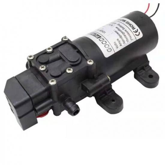 DC12V 6L/Min 130PSI 70W Diaphragm Water Pump W/ Presure Protection Switch Black
