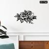 Wrought Iron Wall Art Rose Bouquet Metal Flower Decor Valentine Gift for Home Garden Living Room