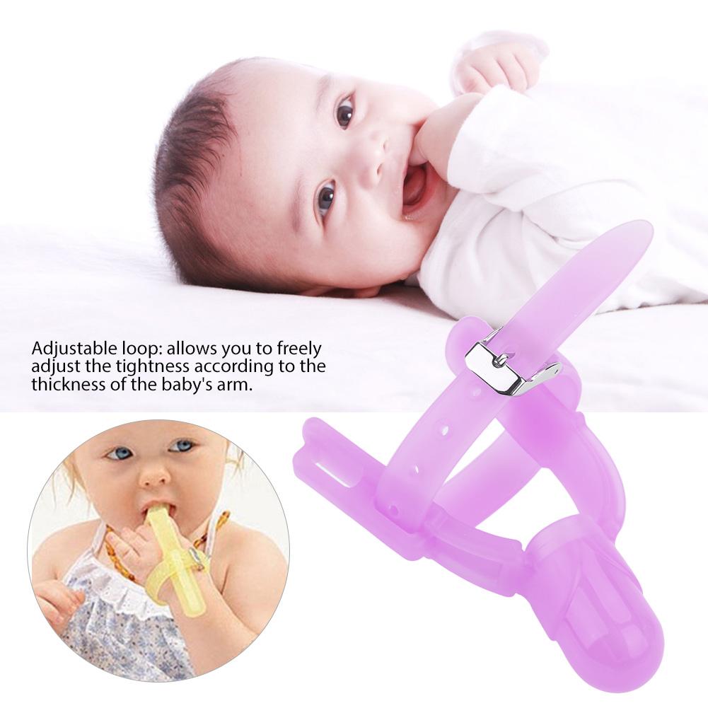 Daumenlutschen Finger oder Silikon Beißring für Babys Säuglinge (Gelb)