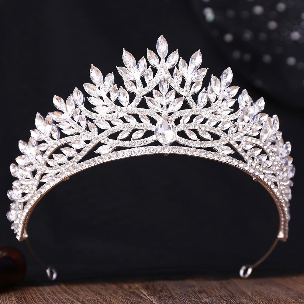

European and American Crown Bride Luxury Crystal Crown, Photo Birthday Wedding Dress Wedding Accessories 2026 17*7.7CM