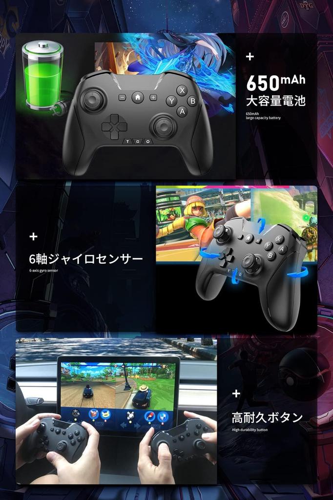 Wireless Controller Gamepad Compatible with Back Gyro Macro Dual MFI Compatible with Switch Various Fast Durable Includes Smartphone White