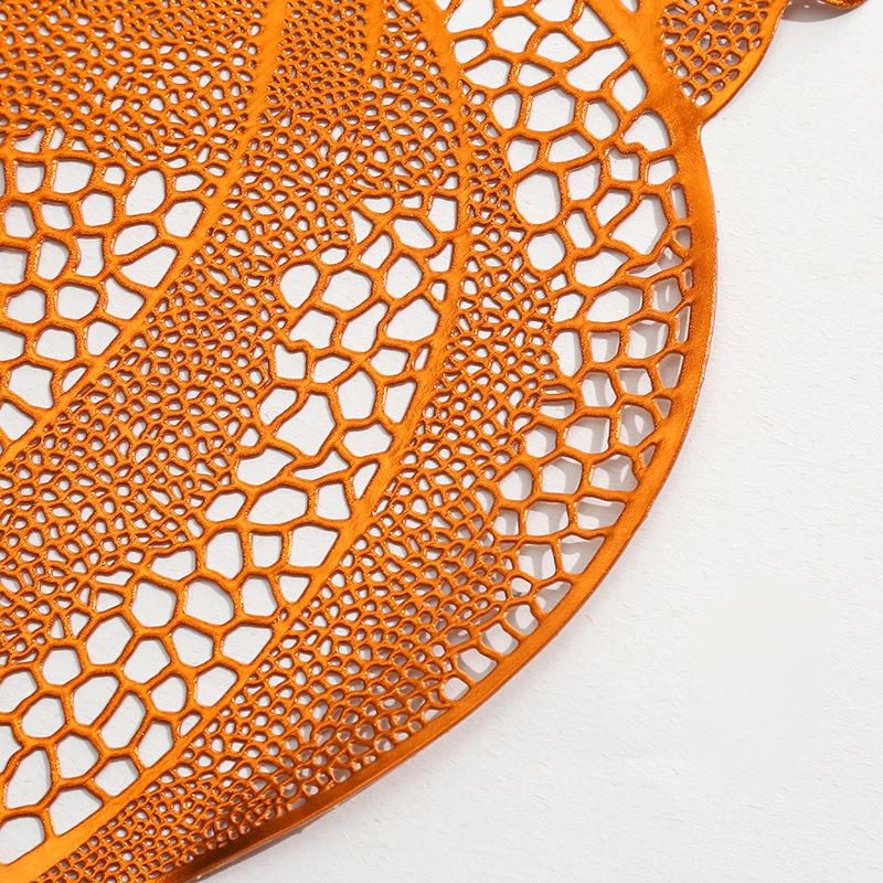 Pumpkin Placemats PVC Waterproof Heat Resistant Pad Desk Protector Anti-slip Table Runner Placemat Halloween Kitchen Drinkware