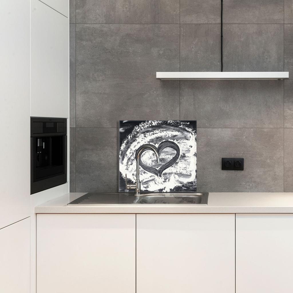 PANEL SZKLANY DO KUCHNI 65x60 Serce