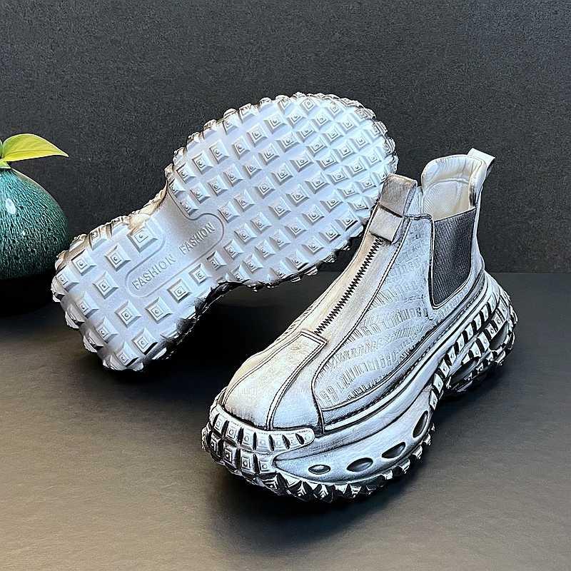 Fashion Vintage Fashion New Designer High Tops Men's Text Causal Shoes Flats Moccasins Walking Sneakers  Zapatillas Hombre Ankle Boots