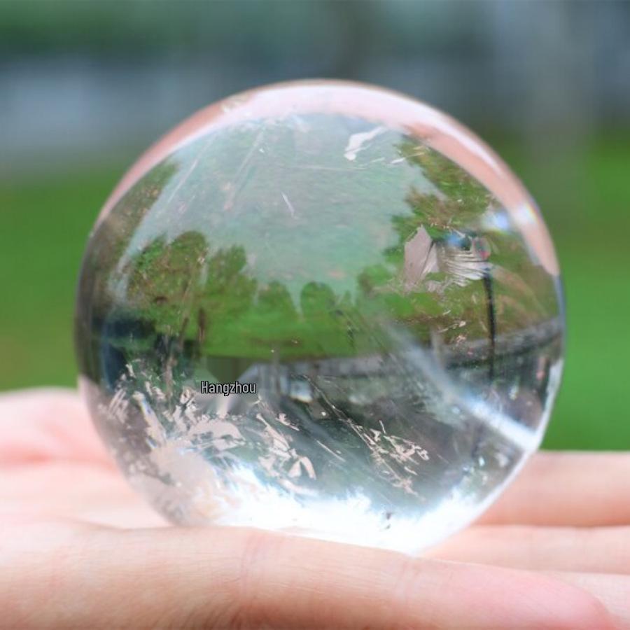 Natural White Crystal Ball Feng Shui Ornament for Home and Office Decor