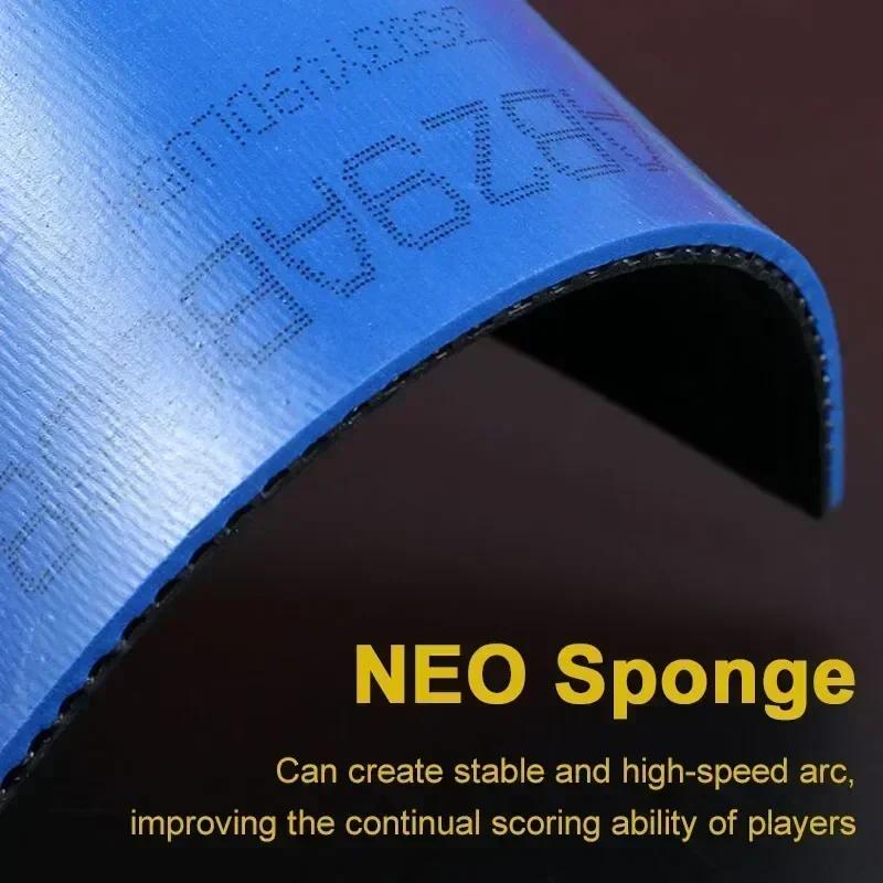 Gomma da Ping Pong DHS Neo Hurricane 3 National Originale Spugna Arancione Spugna Blu Professionale Appiccicosa