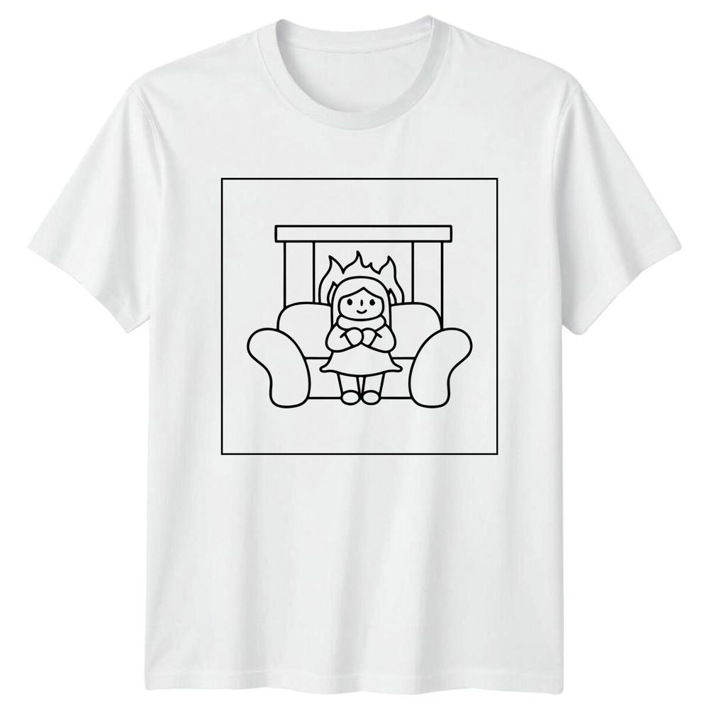 Girl By Fireplace Hobbies Unisexs TShirt Unisexs Tee Graphic Unisex Top S