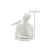 Abstract Human Figurine Artistic Seated Figure Statue Compact for Entryway Table