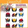 Papieren brillen met Deadpool- en Wolverine-thema voor kinderfeestjes, leuke rekwisieten.