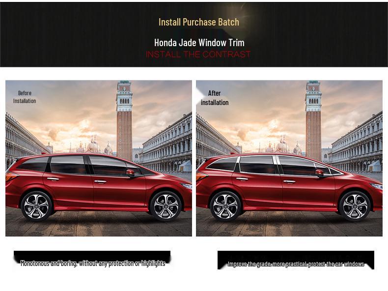 Jade Car Window Trim: Stainless Steel Door Edge and Decor Strips