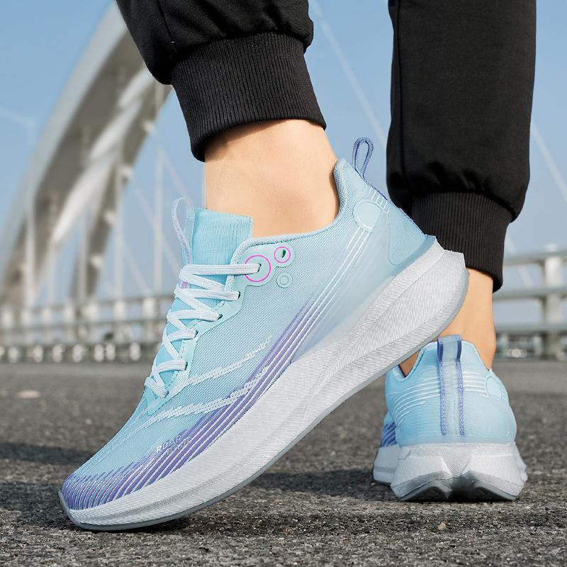 

Unisex Fashion Sports Running Shoes Casual Breathable Mesh Surface Carbon Plate Support Wear-Resistant Rubber Outsole 35 червоний