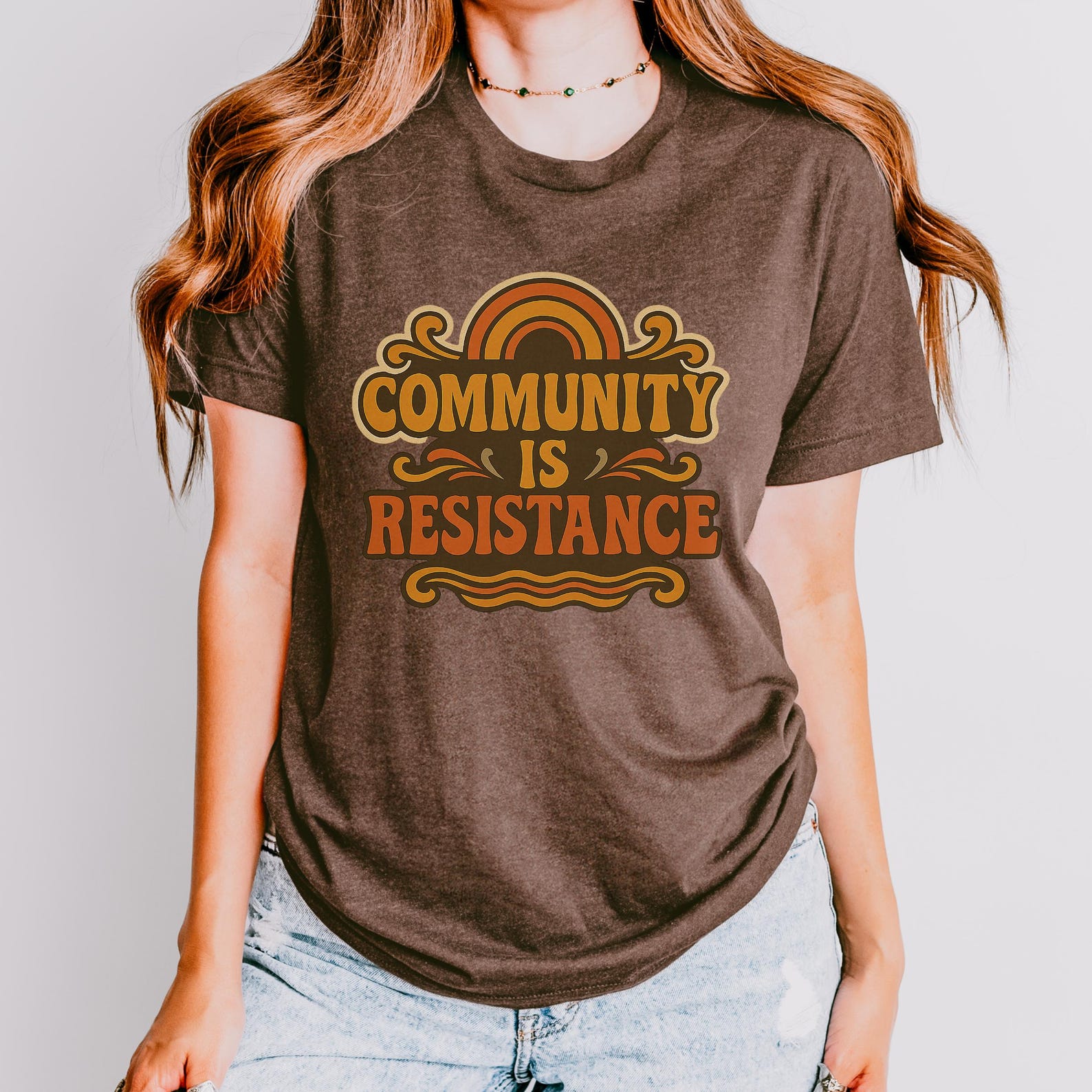 Community Is Resistance Shirt: Retro 70s Social Justice Tee 4XL