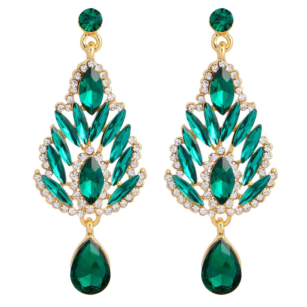 Evening Party Earrings Long Sparkling Luxurious Elegant Wedding Bridal Earrings Earrings