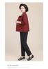 Plus Size Women's Lapel Maternity Coat, Spring/Autumn Jacket for Middle-Aged & Elderly, 50s-60s Fashion.